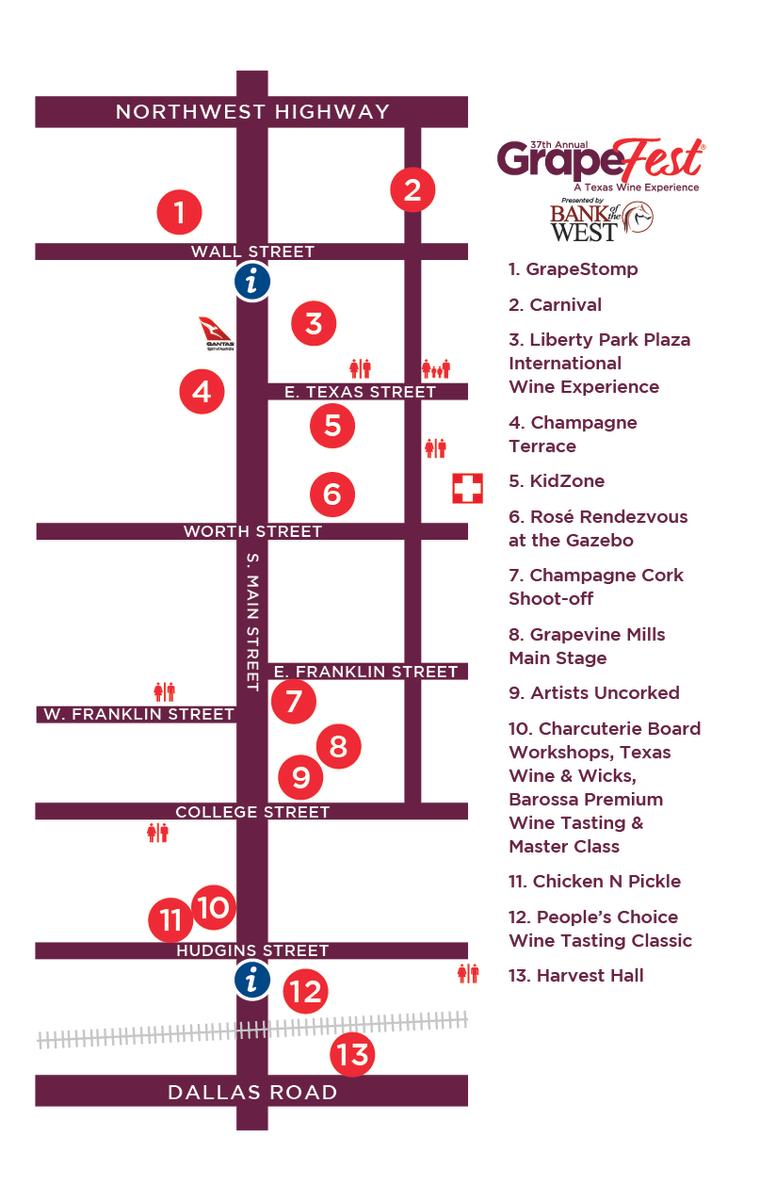 GrapeFest Events Map/ Entertainment Lineup 2023