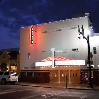 Palace Arts Center at night