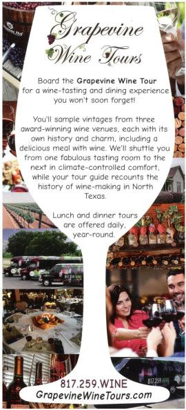 Grapevine Wine Tours Rack Card