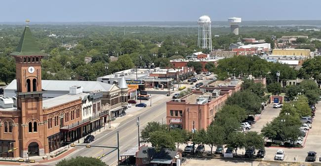 Downtown Grapevine Tower Shot