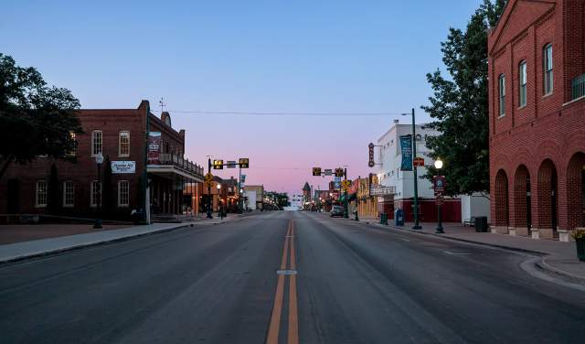 Downtown Grapevine Sunset