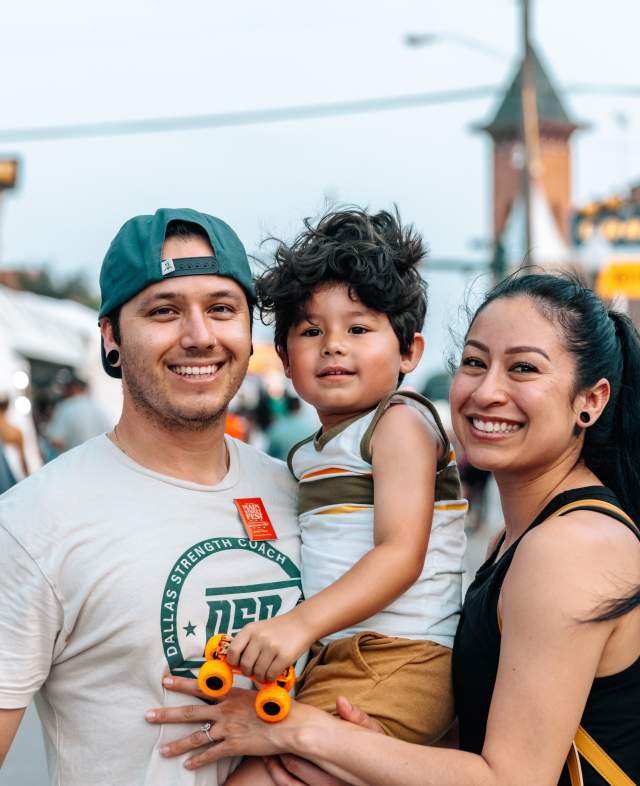 family at festival