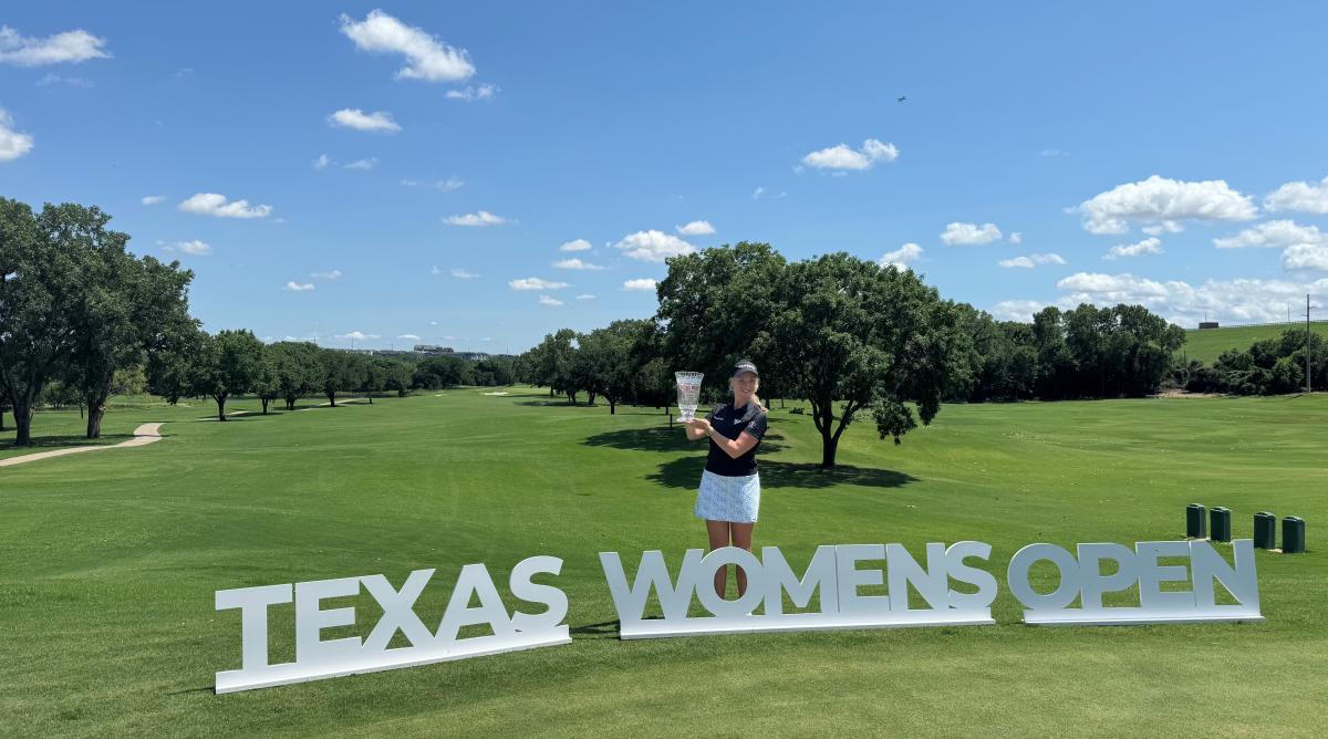 Texas Women's Open winner Maddie Szeryk with her trophy